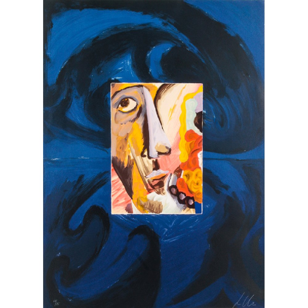 Sandro Chia (b. 1946) Portrait, Lithograph in color, (1 of 4)