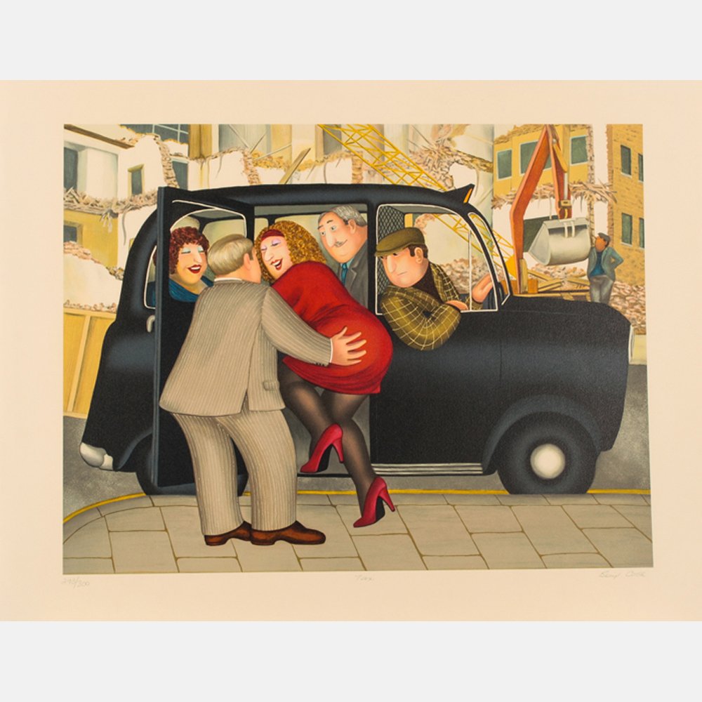 Beryl Cook (1926-2008) Taxi, Color lithograph, (1 of 6)