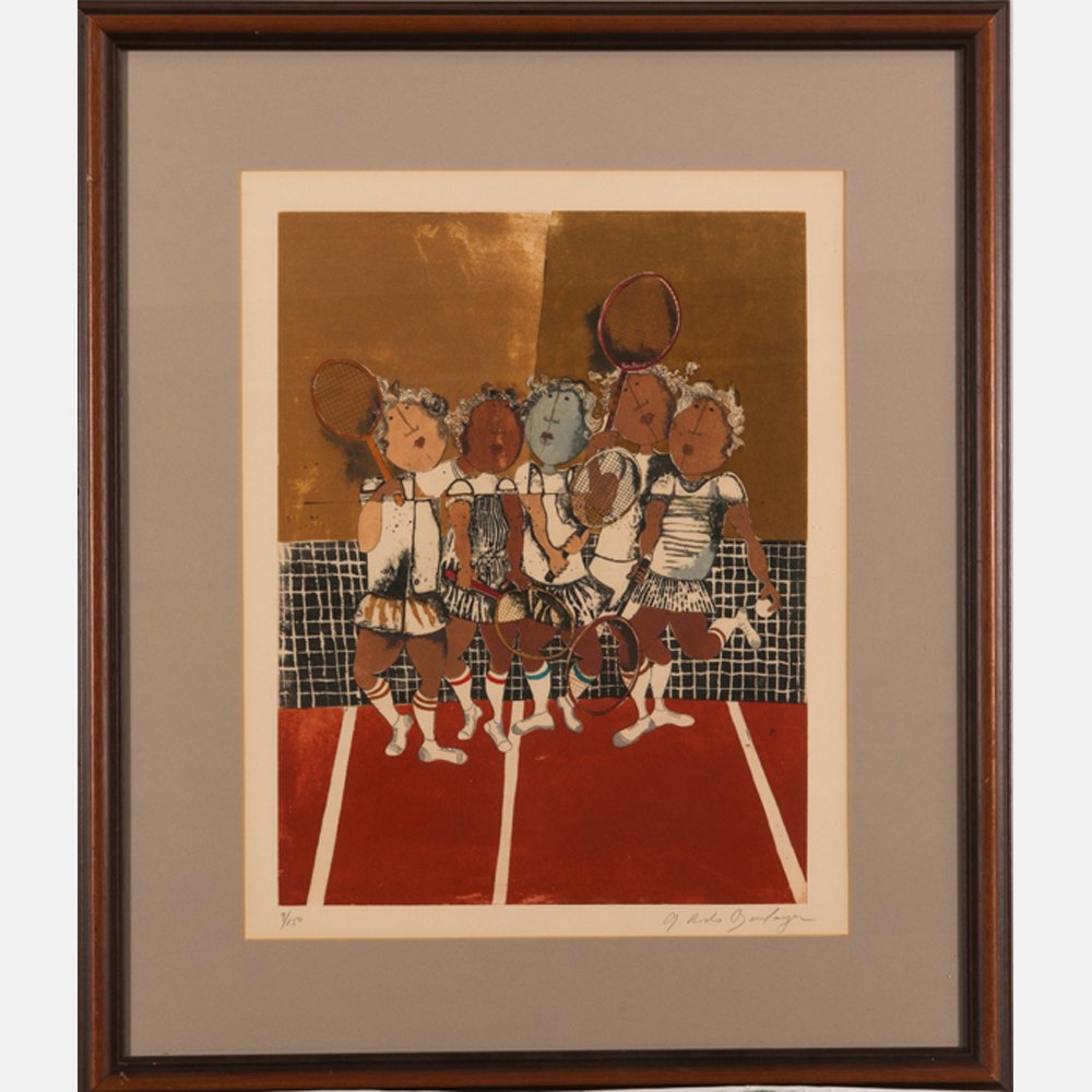 Graciela Rodo Boulanger (b. 1935) Tennis, Etching, (1 of 5)