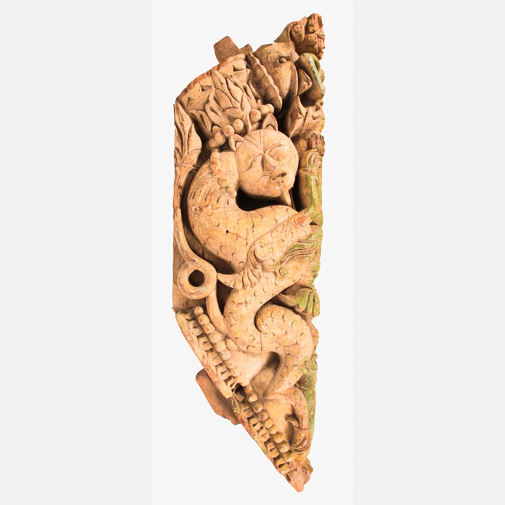 An Indonesian Carved Wood Temple Truss Depicting (1 of 4)