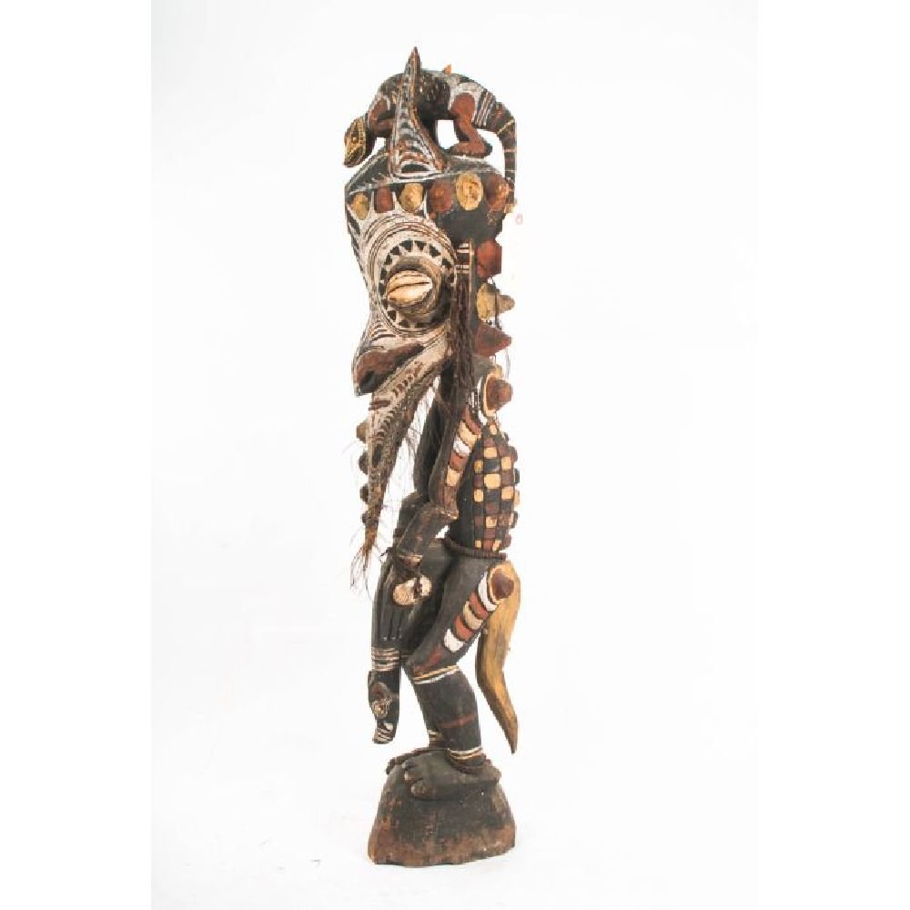A Sepik River Tribe Carved Wood Ancestor Figure, Papua (1 of 4)