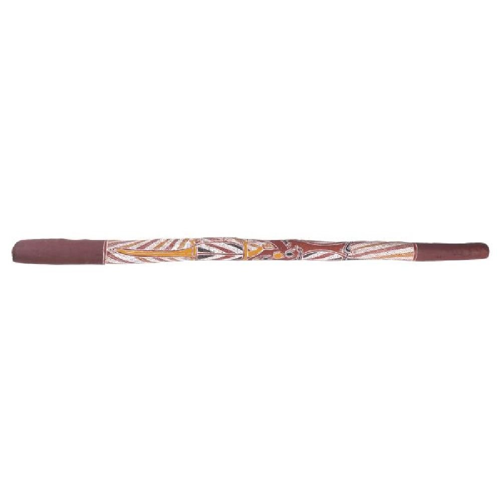 An Australian Painted Wood Didgeridoo, 20th Century. (1 of 2)