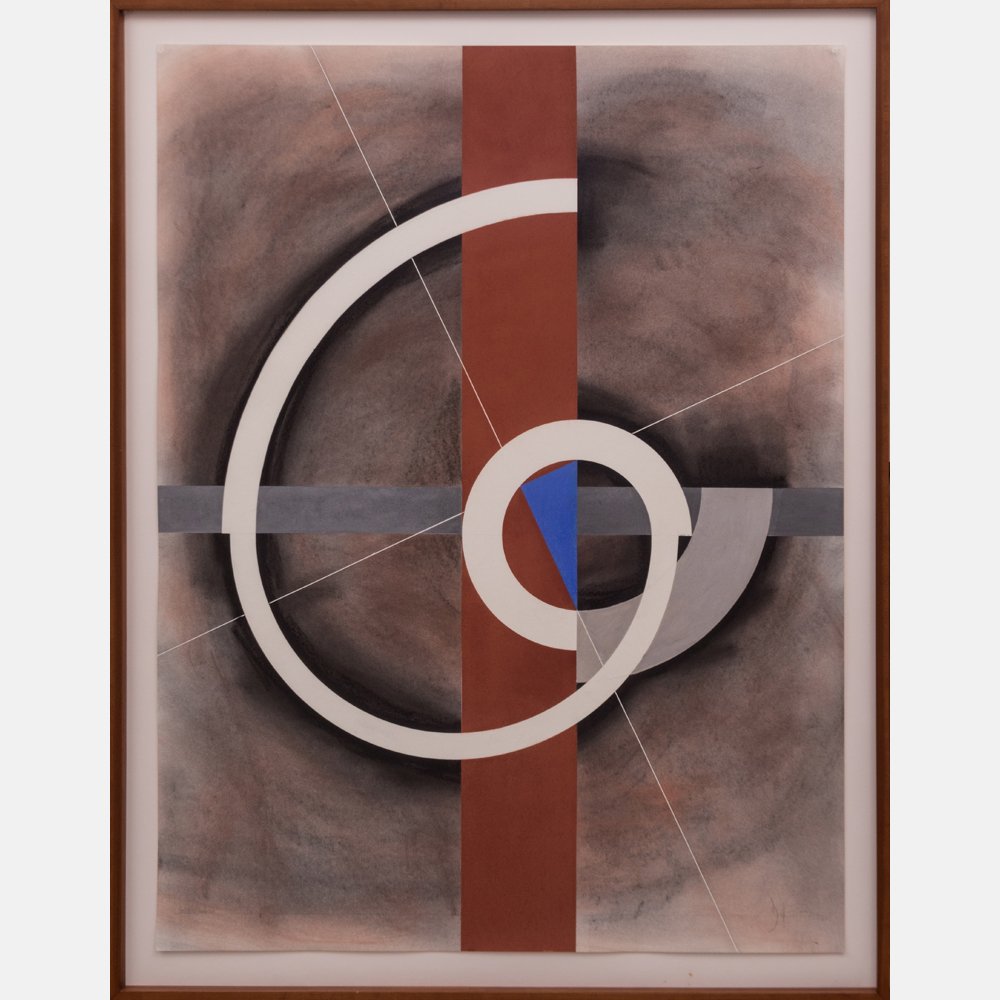 John Pearson (b. 1940) Cruciform Fragment, Pastel on: John Pearson (b. 1940) Cruciform Fragment, Pastel on paper, Signed lower right. H: 50 W: 38 in.