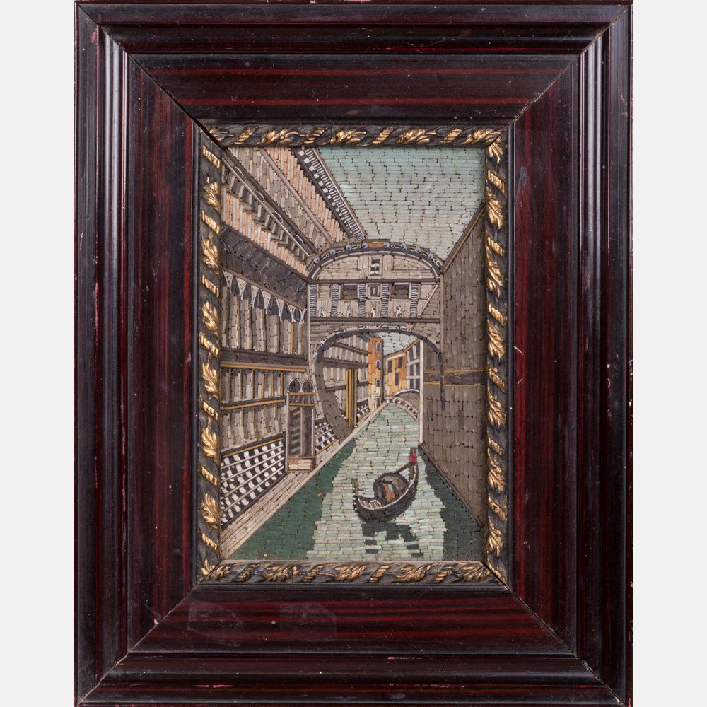 An Italian Micro-Mosaic Plaque Depicting a Venetian (1 of 7)