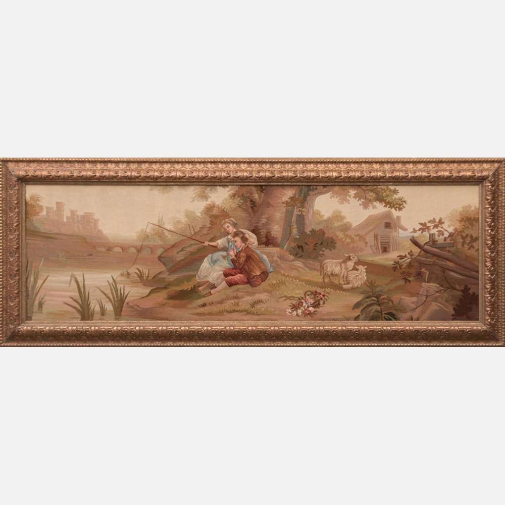 A Continental Embroidered Tapestry, 19th Century. (1 of 7)