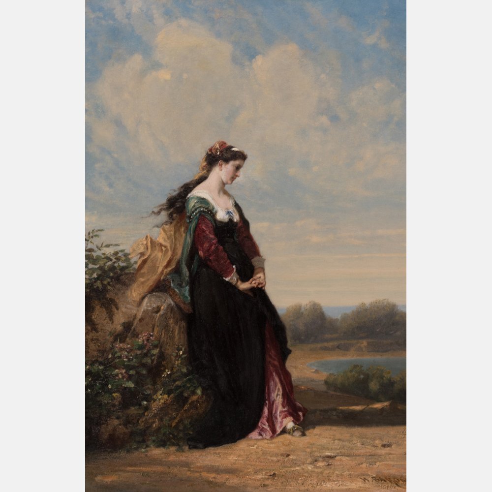 Henri Charles Antoine Baron (1816-1885) Lady in a (1 of 4)