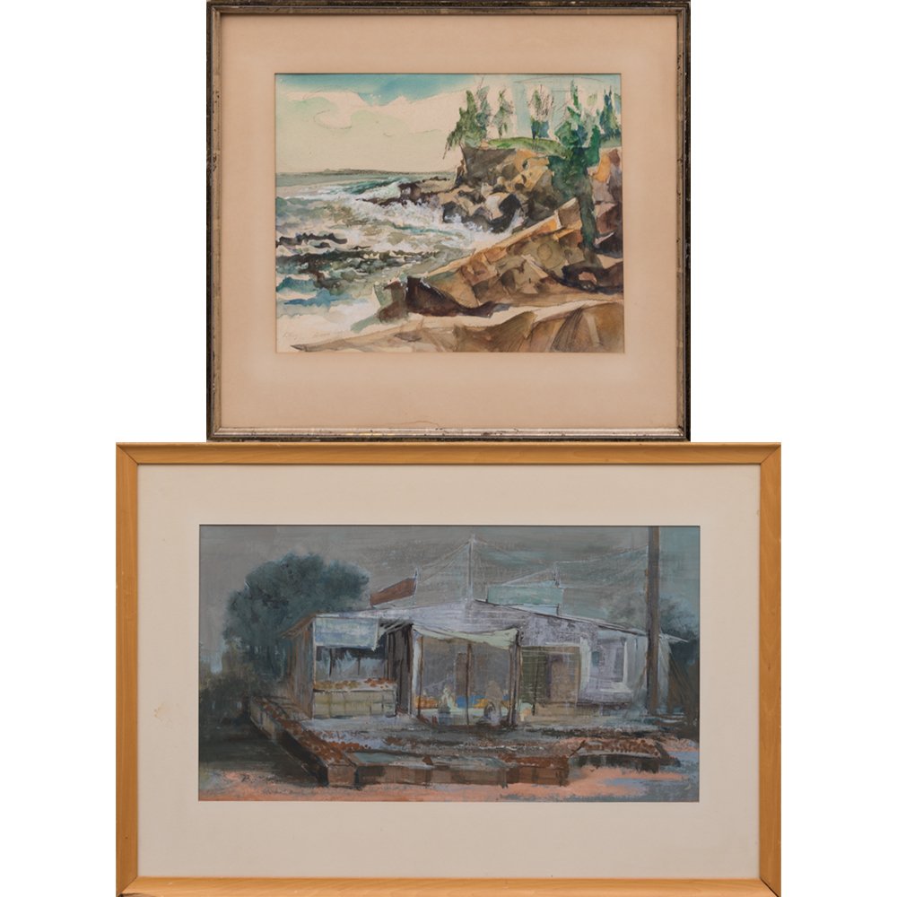 Two Watercolors by Various Artists, 20th Century, (1 of 1)