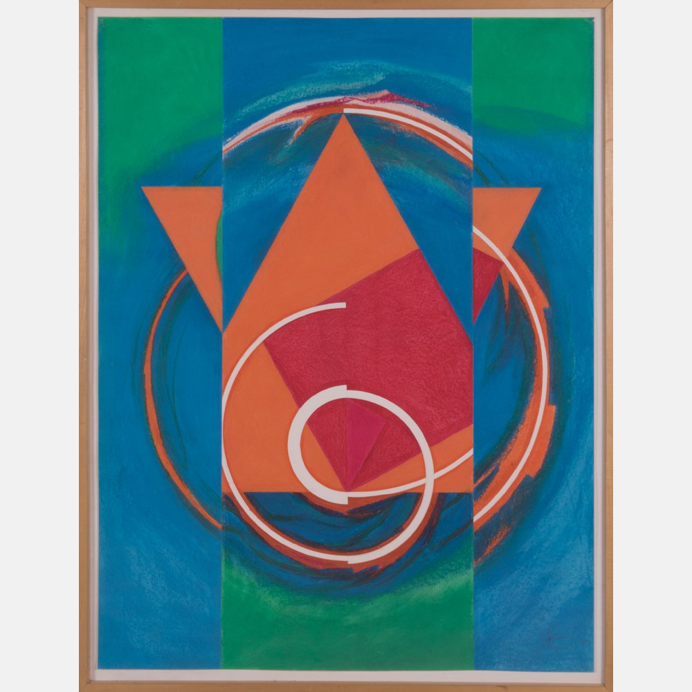 John Pearson (b. 1940) Finale #3, Pastel on paper,: John Pearson (b. 1940) Finale #3, Pastel on paper, Signed, dated '88 and titled lower right. H: 49 1/2 W: 37 1/2 in.