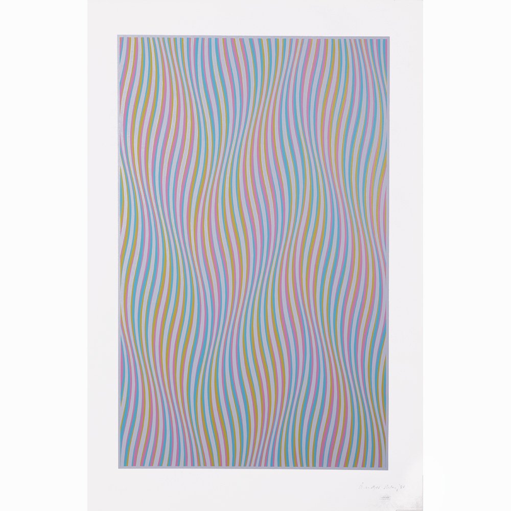 Bridget Riley (b. 1931) Elapse, Screenprint in colors, (1 of 6)