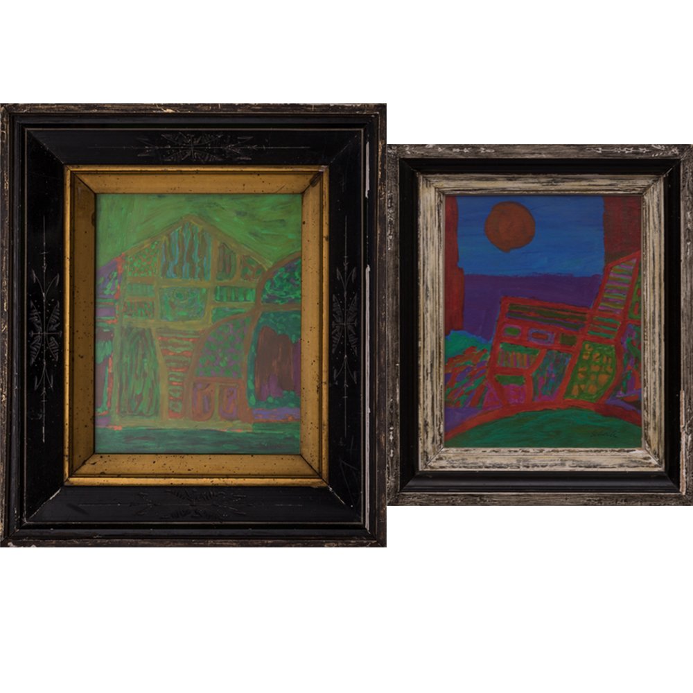 William Schock (1913-1976) Two works, Pen with gouache (1 of 1)