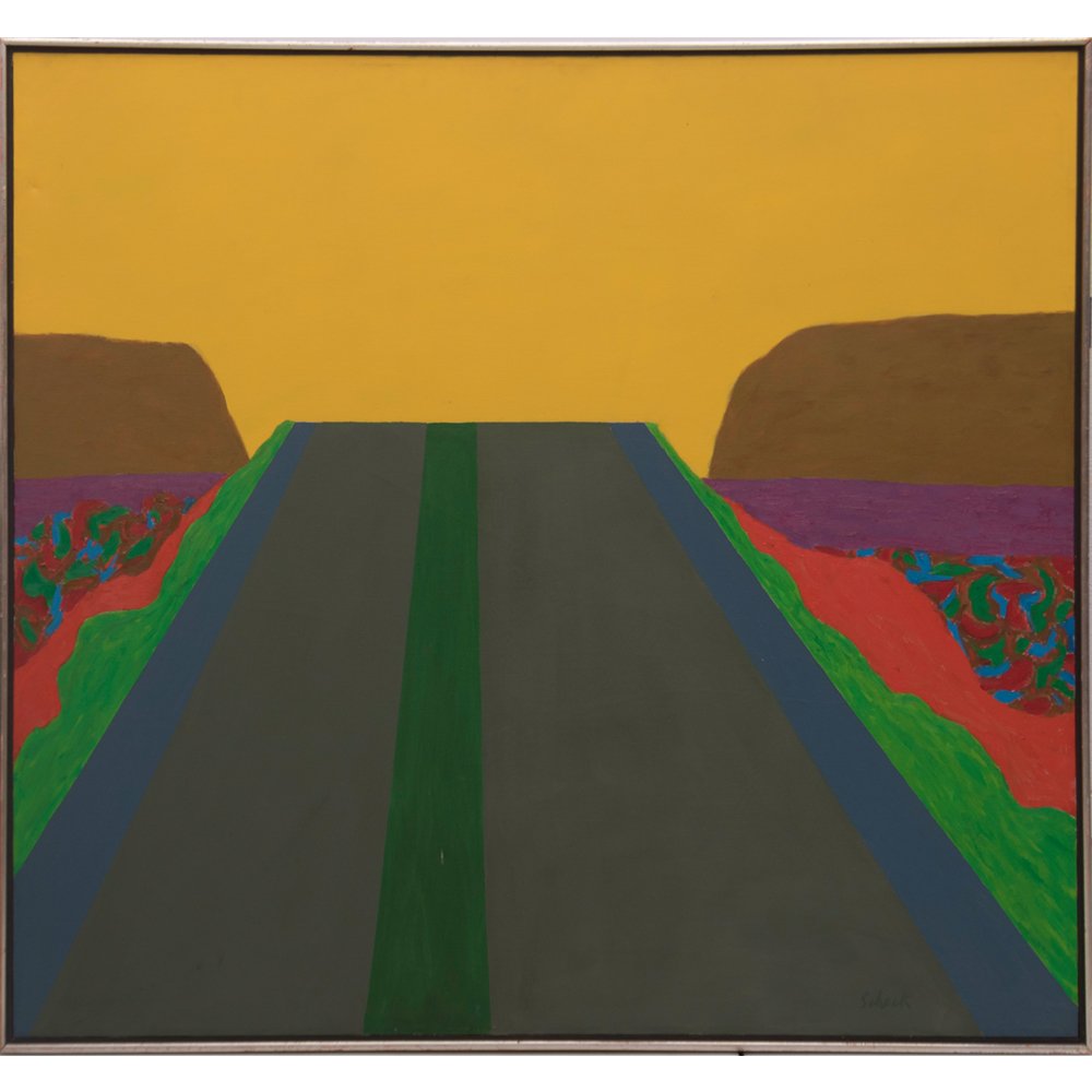 William Schock (1913-1976) Turnpike III, Acrylic on (1 of 1)