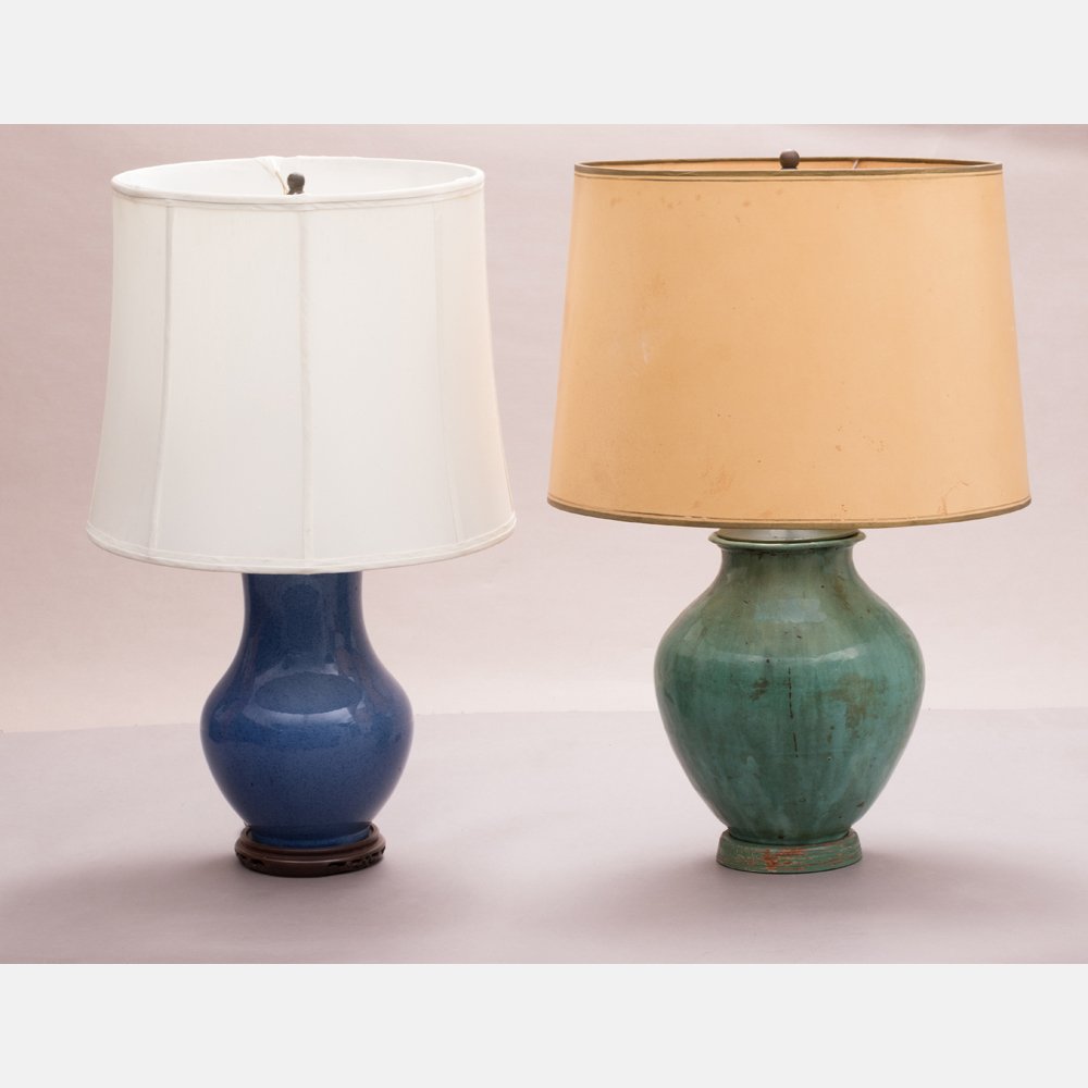 A Moorcroft Pottery Vase Mounted as a Lamp, 20th (1 of 3)