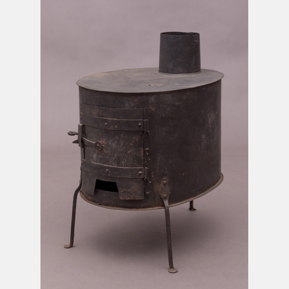 A Diminutive Early Wrought Metal Wood Stove, 19th/20th (1 of 3)
