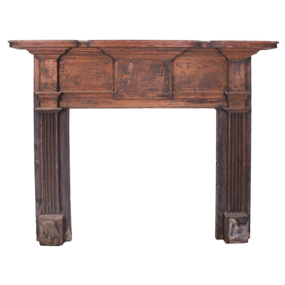 An American Federal Pine Mantel, 19th Century, (1 of 2)