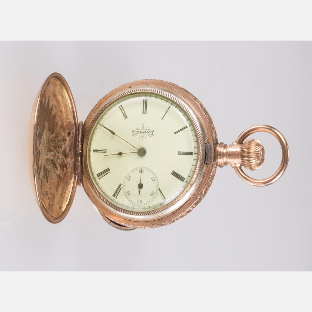An Elgin Gold Plated Pocket Watch, 20th Century, (1 of 6)