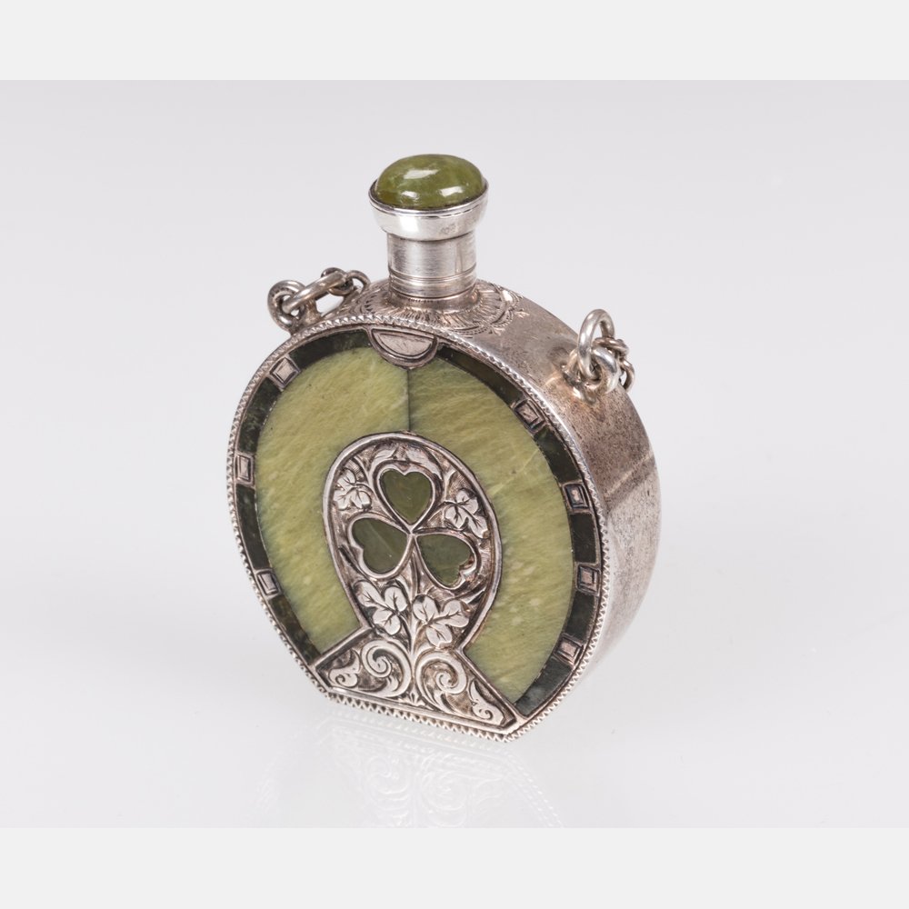 An English Silver Chatelaine Scent Bottle, Birmingham, (1 of 3)