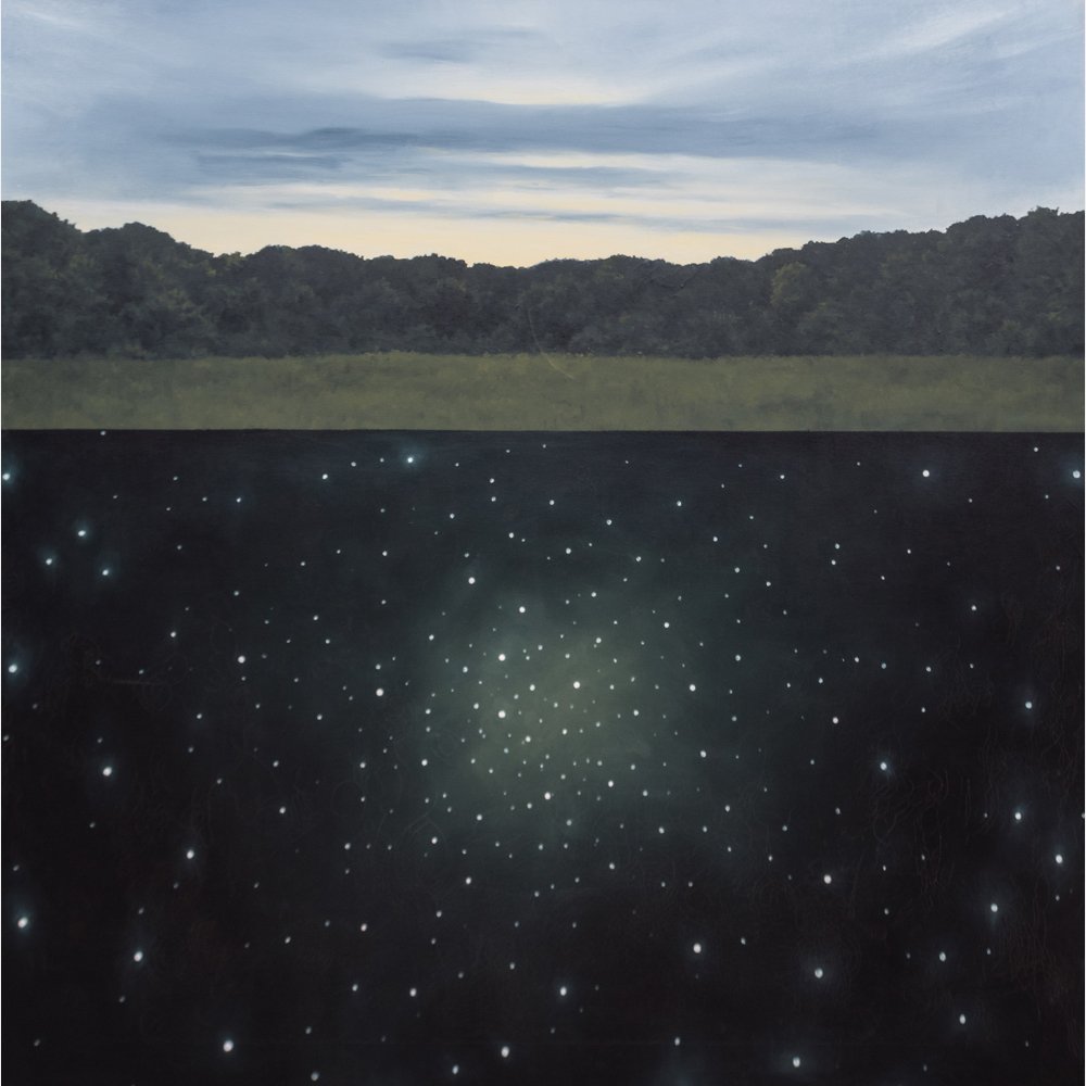 Artist Unknown (20th Century) The Cradle II, Oil on: Artist Unknown (20th Century) The Cradle II, Oil on canvas, Initialed J.A., titled and dated '92 on verso. H: 60 W: 60 in.