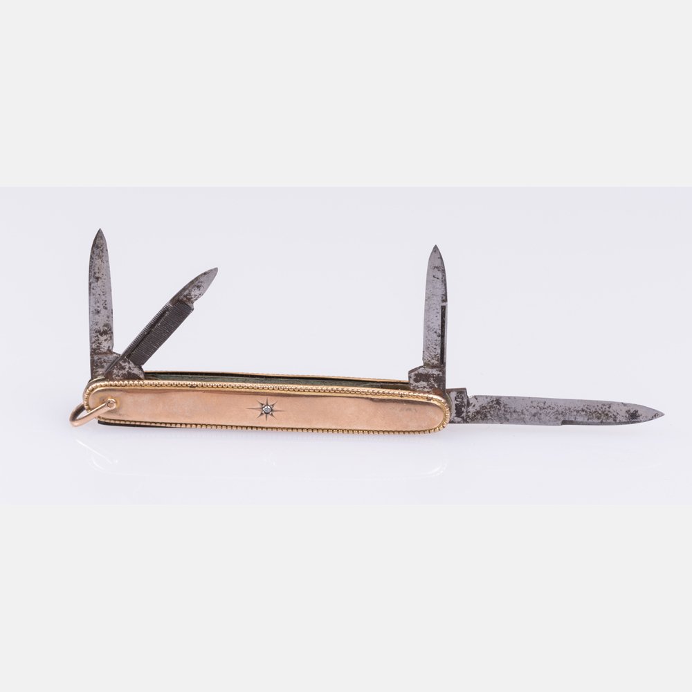 A 10kt. Rose Gold Plated Pocket Knife, (1 of 4)