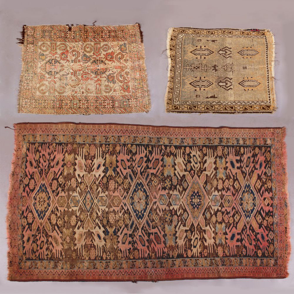 A Group of Three Turkish Wool Rug, 20th Century, (1 of 9)