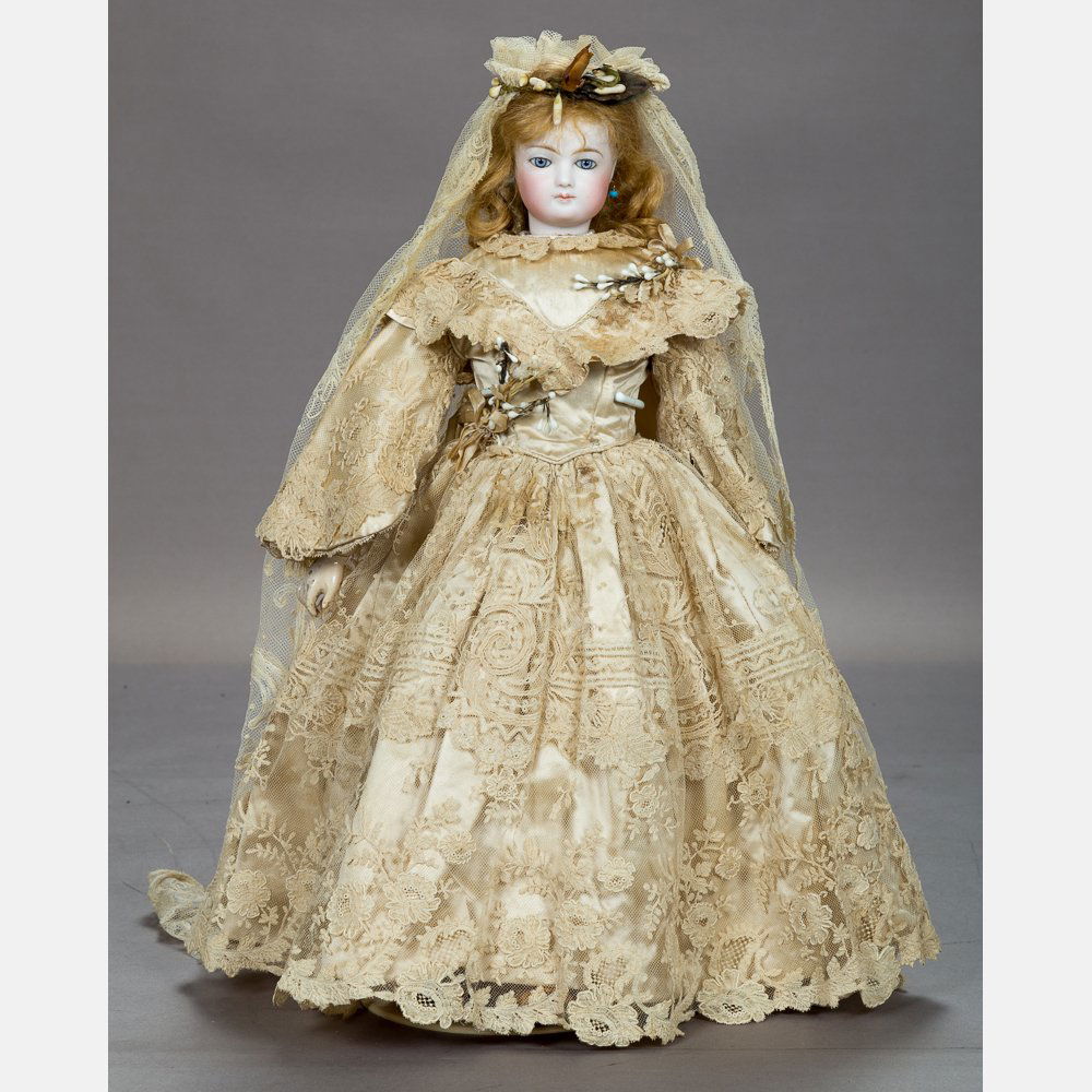 A Very Fine Jumeau French 18in. Bisque Fashion Doll, c. (1 of 5)