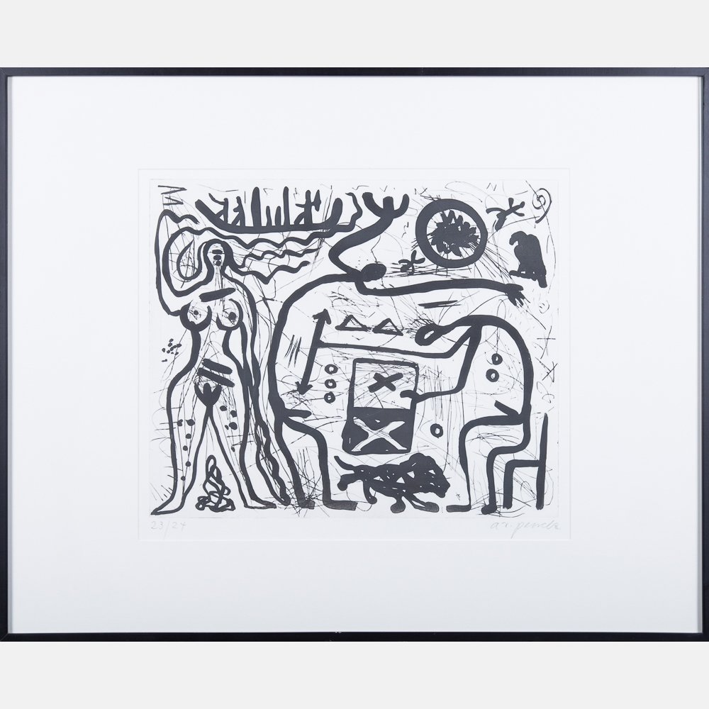 A.R. Penck (German, b. 1939) Untitled, 1985, Etching, (1 of 7)