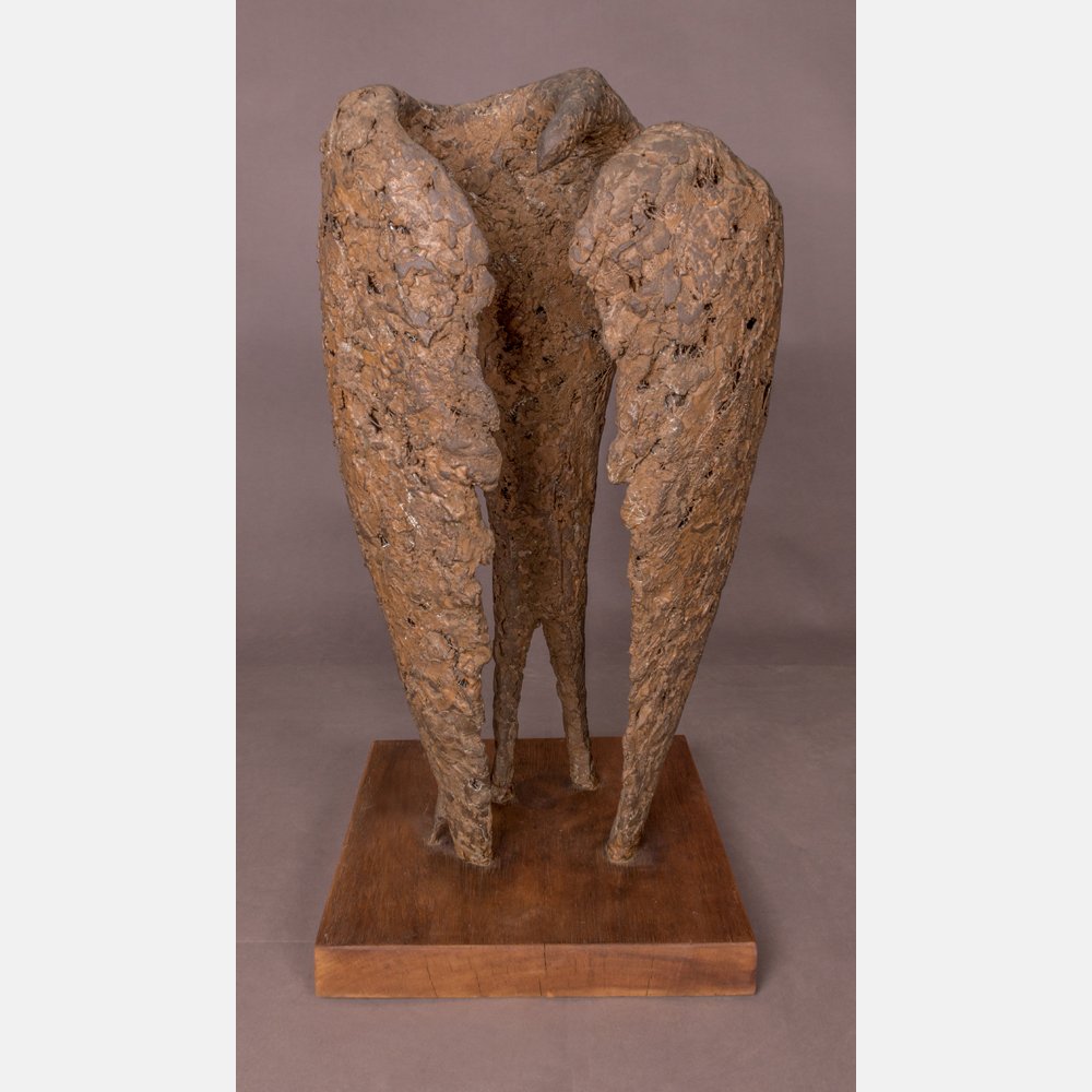 Helen Beling (1914-2001) Embrace, Belplast polyester: Helen Beling (1914-2001) Embrace, Belplast polyester resin, fiberglass and metal wire. H: 25 W: 14 D: 11 in.