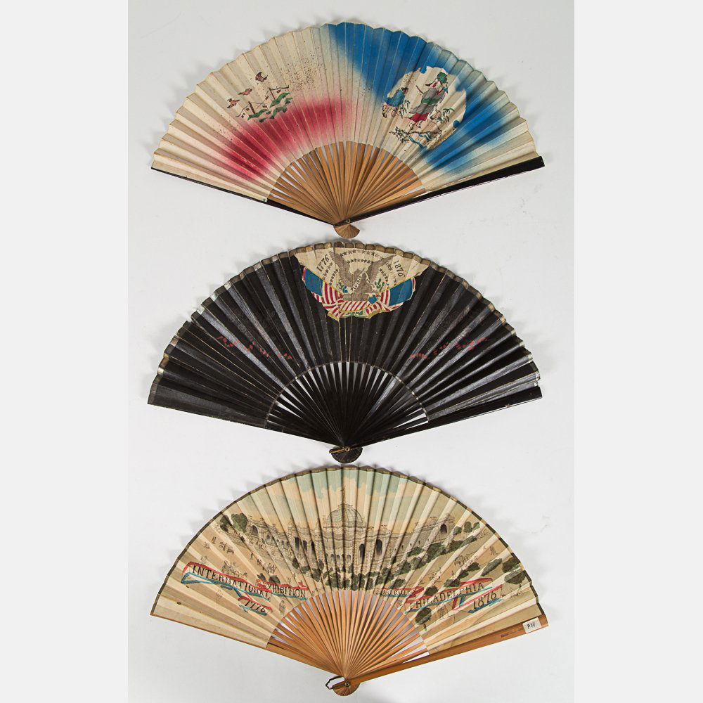 A Group of Three Paper Fans from the Philadelphia (1 of 4)