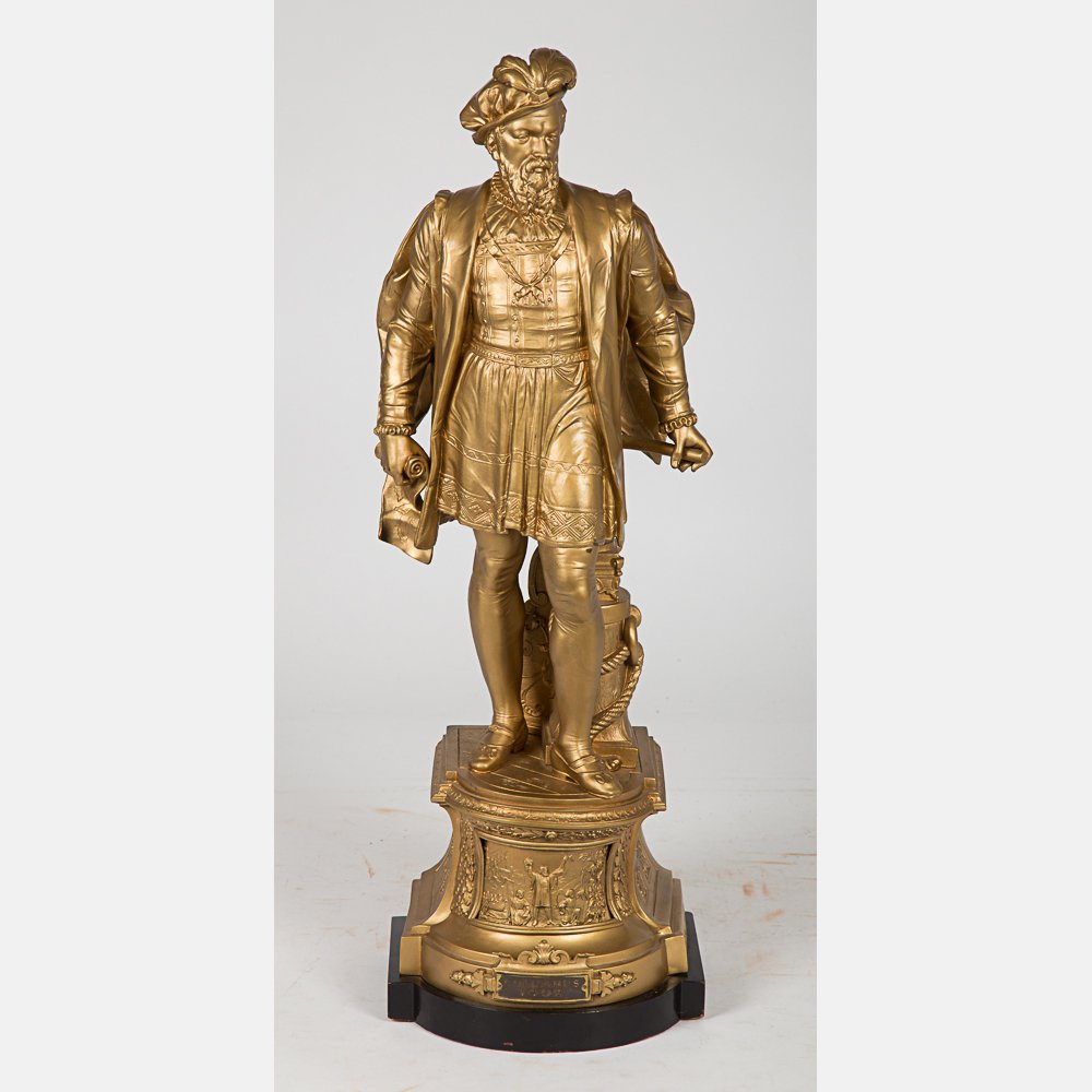 A Painted Metal Statue of Christopher Columbus from the (1 of 6)