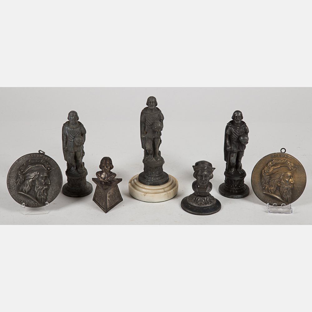 A Group of Seven Metal Depictions of Christopher (1 of 4)