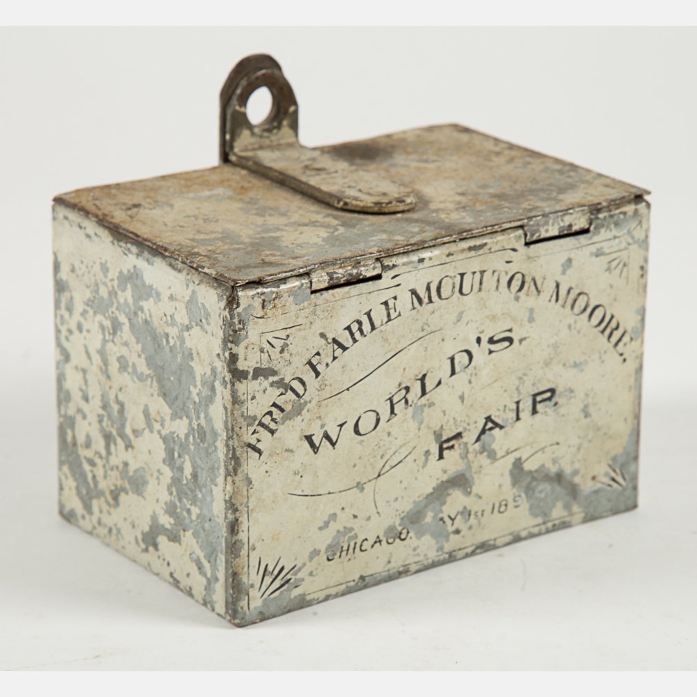 A Painted Aluminum Fred Earle Moulton Moore Still Bank (1 of 5)