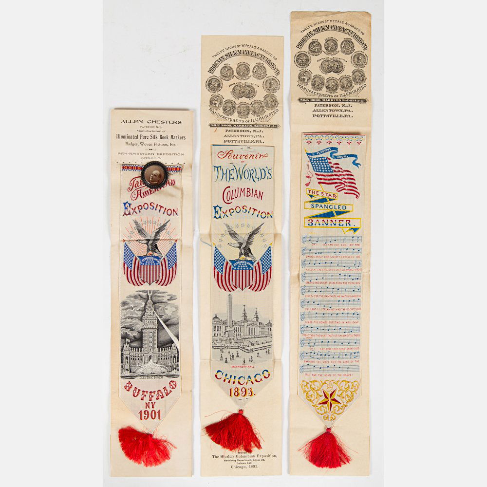 Two Woven Silk Bookmarks from the World's Fair (1 of 3)