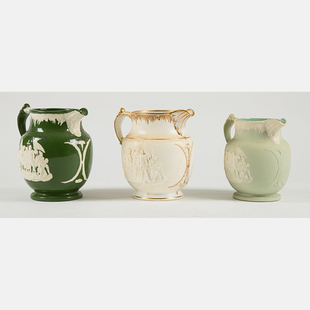 A Group of Three Ceramic 'Columbus' Pitchers made for (1 of 6)