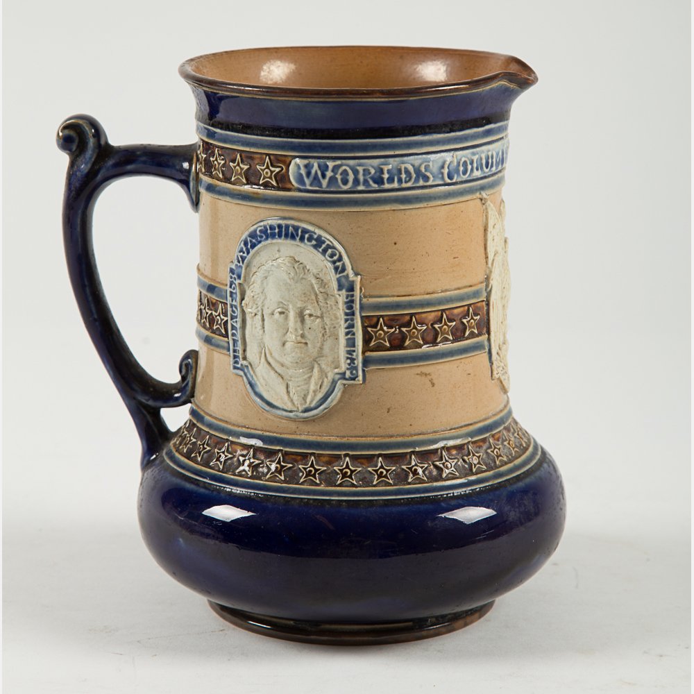 A Doulton Lambeth Stoneware Jug from the World's Fair (1 of 4)
