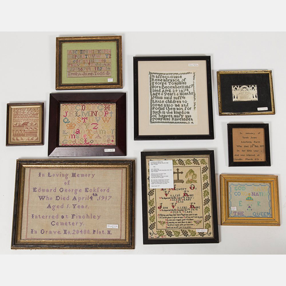 A Miscellaneous Collection of Needlework Samplers, 19th (1 of 3)