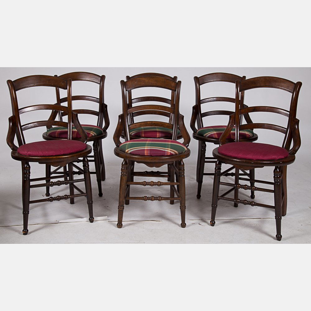 A Set of Six Victorian Walnut Dining Chairs, 19th (1 of 3)