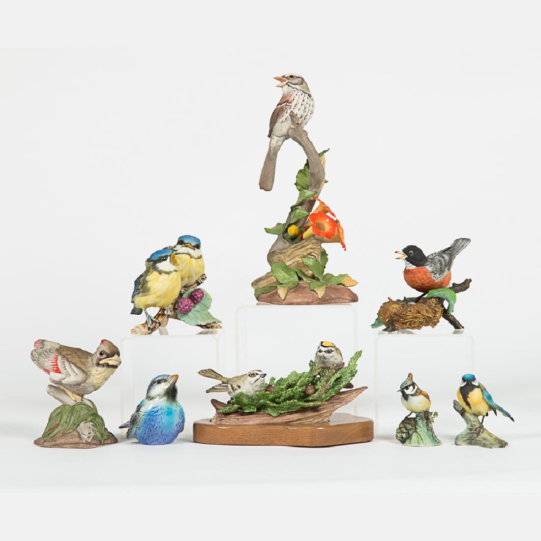 A Miscellaneous Collection of Porcelain Bird Figurines (1 of 10)