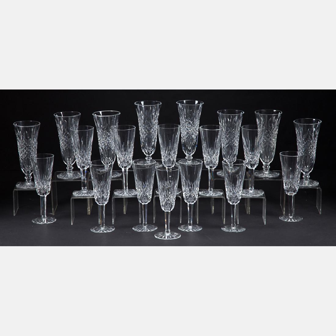 A Set of Twelve Waterford Crystal Fluted Champagne (1 of 5)