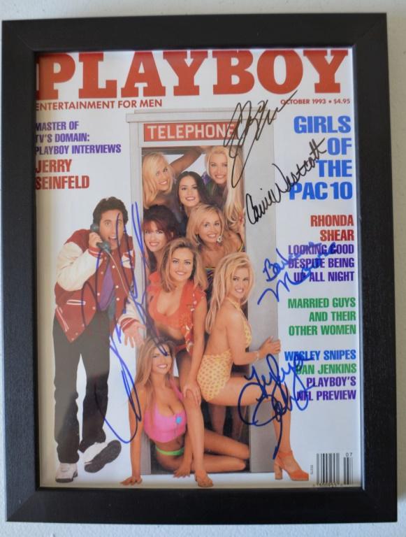Signed Jerry Seinfeld Playboy: Signed by Jerry Seinfeld and several playmates. Framed! Super nice condition from October 1993.