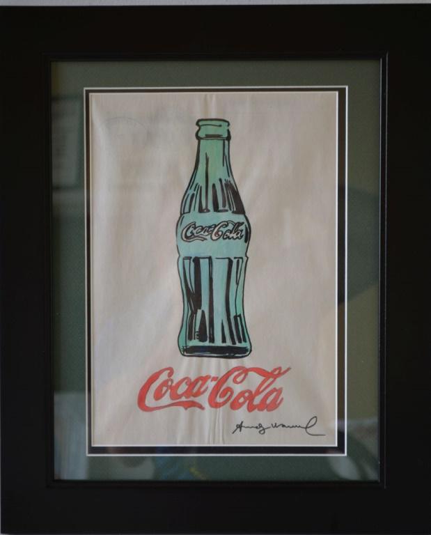 RESERVE OFF! Attributed to Andy Warhol Original Coke: OUR CONSIGNOR HAS JUST REQUESTED THE RESERVE BE TAKEN OFF THIS FINE ART! IT WILL SELL! ENJOY! WARHOL - COKE BOTTLE Medium: Watercolor on paper. Edition: Unique, original work of art. Condition: Very g