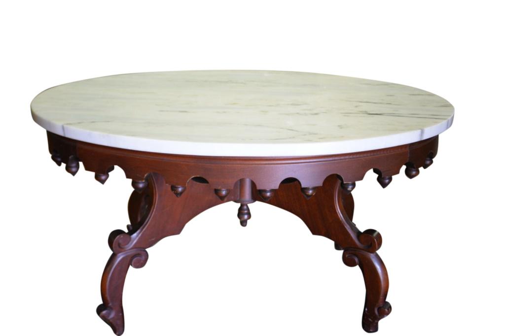 Victorian Style Marble Top Coffee Table (1 of 3)