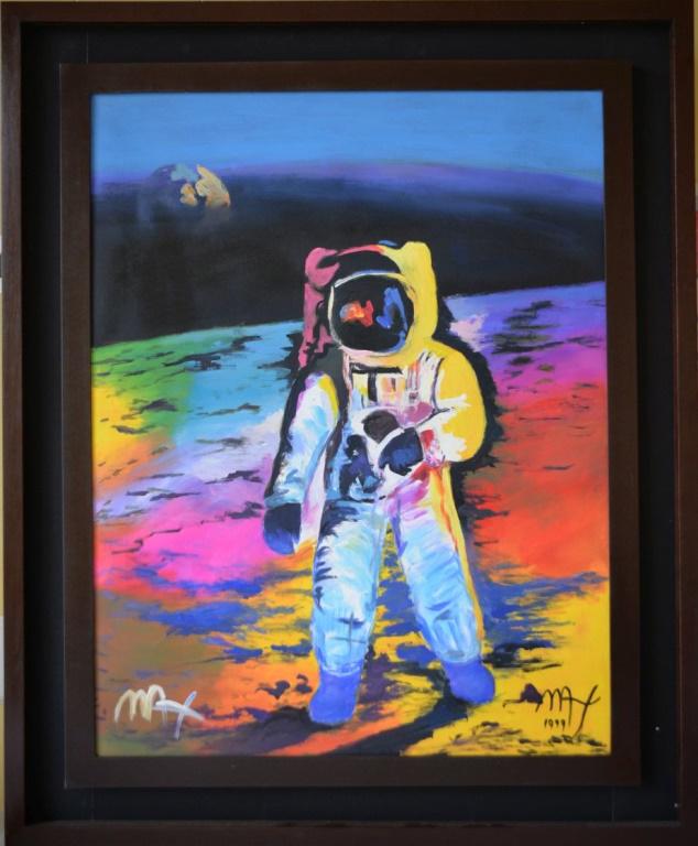 RESERVE OFF! Attributed to Peter Max Original Astronaut (1 of 10)