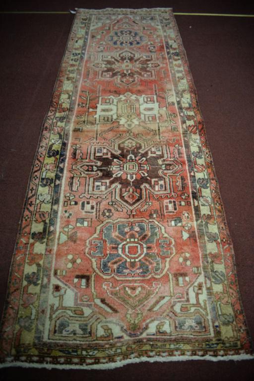 Persian Heriz Hand Woven Runner 3.6 x 10.1 (1 of 6)