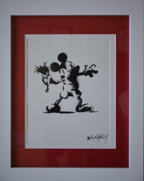 RESERVE OFF! Attributed to Banksy Original Mickey (1 of 6)