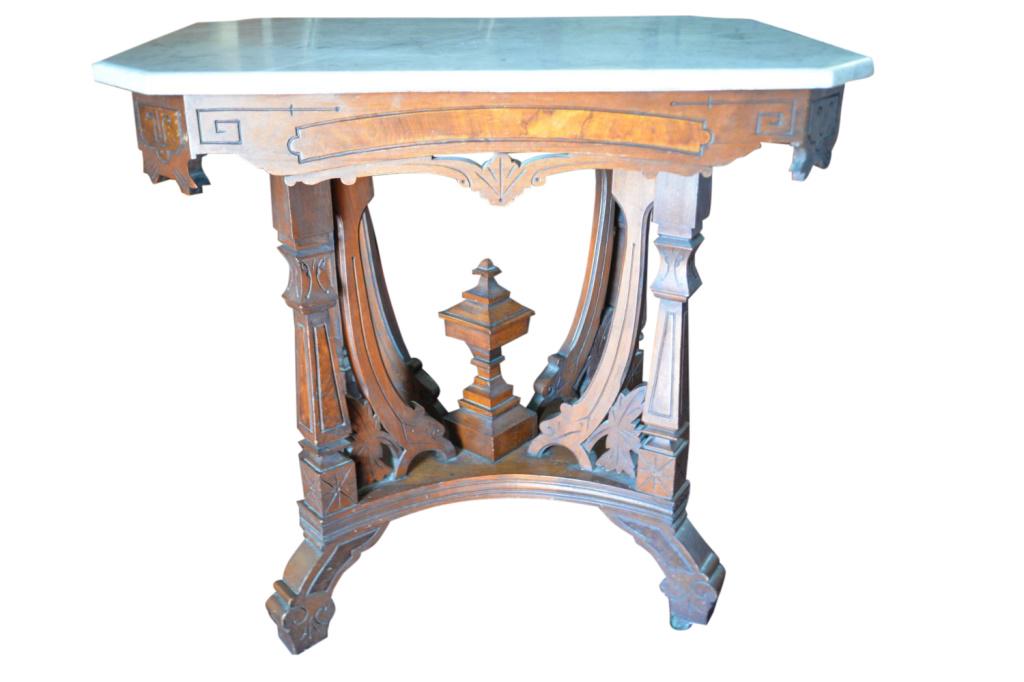 Antique Marble Top Lamp Table (1 of 5)