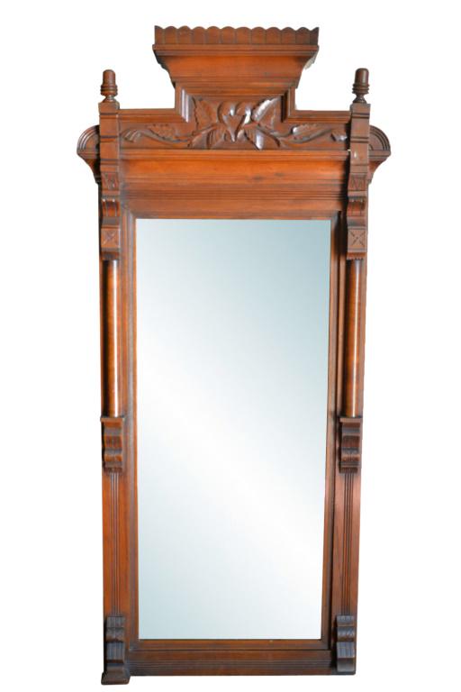 Antique Walnut Victorian Era Mirror (1 of 5)