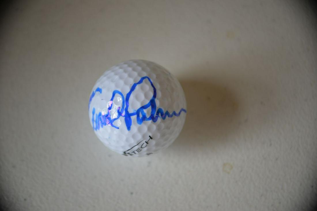 Signed Arnold Palmer Golf Ball: Signed Arnold Palmer golf ball! This piece is from a credible consignor. Congratulations to the winning bidder!
