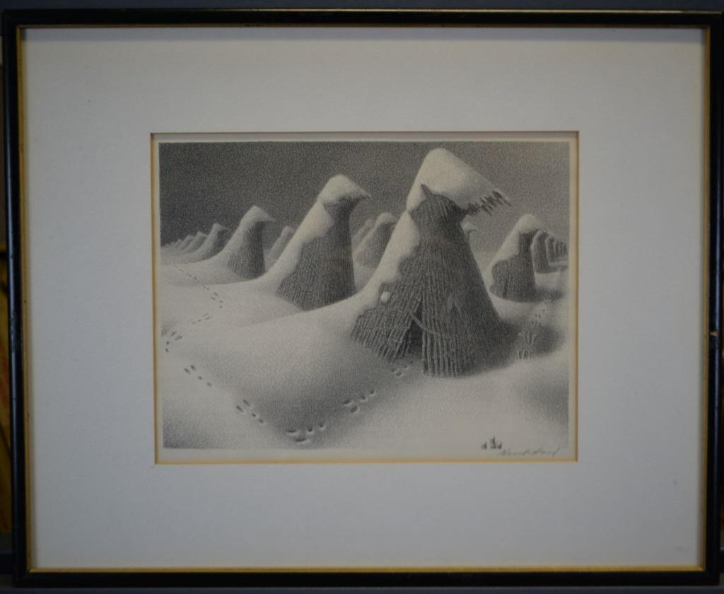 Grant Wood Signed Original Lithograph! (1 of 8)
