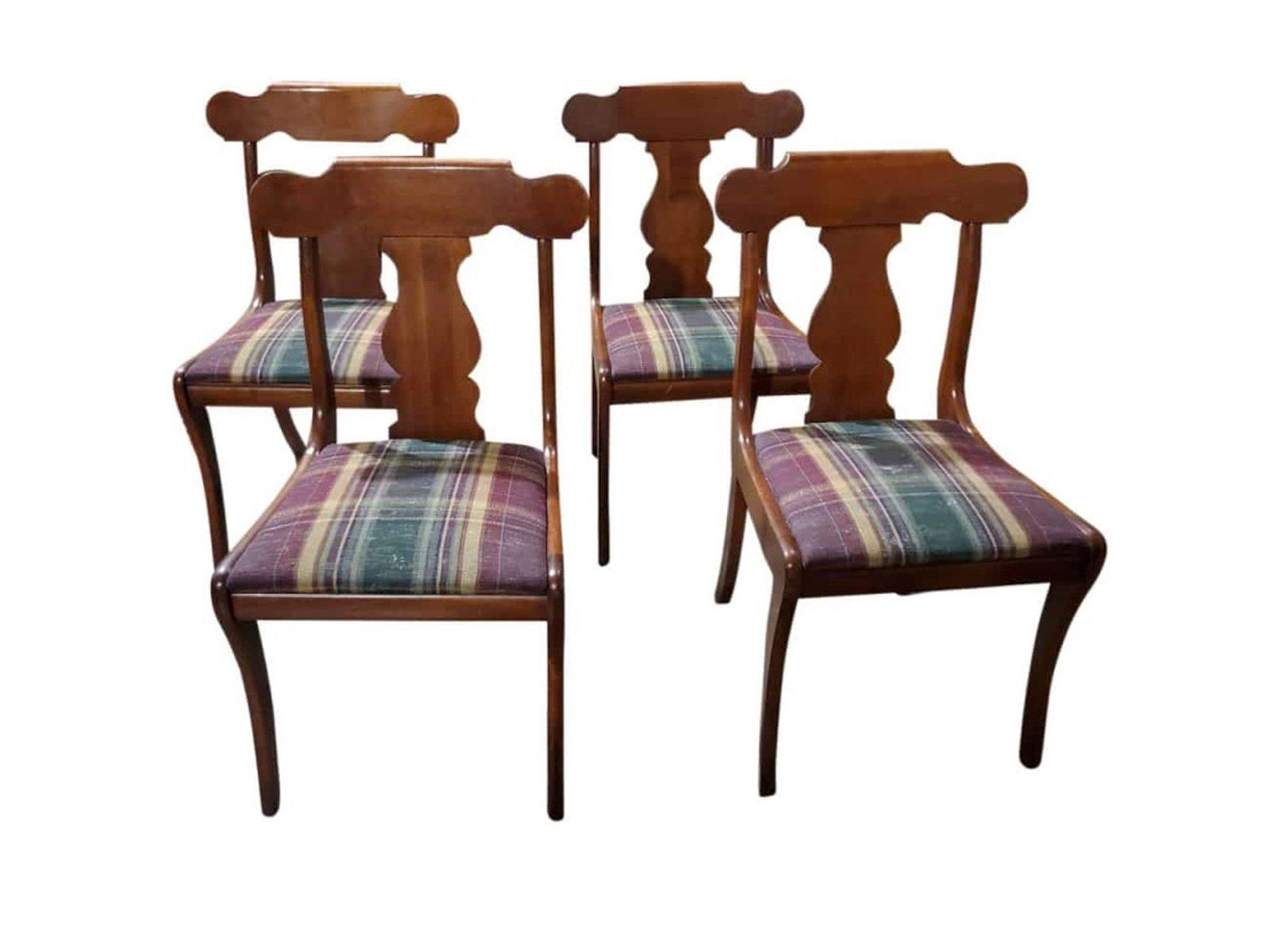 Vintage Set of 4 Dining Chairs, Solid Cherry, 35?H (1 of 4)