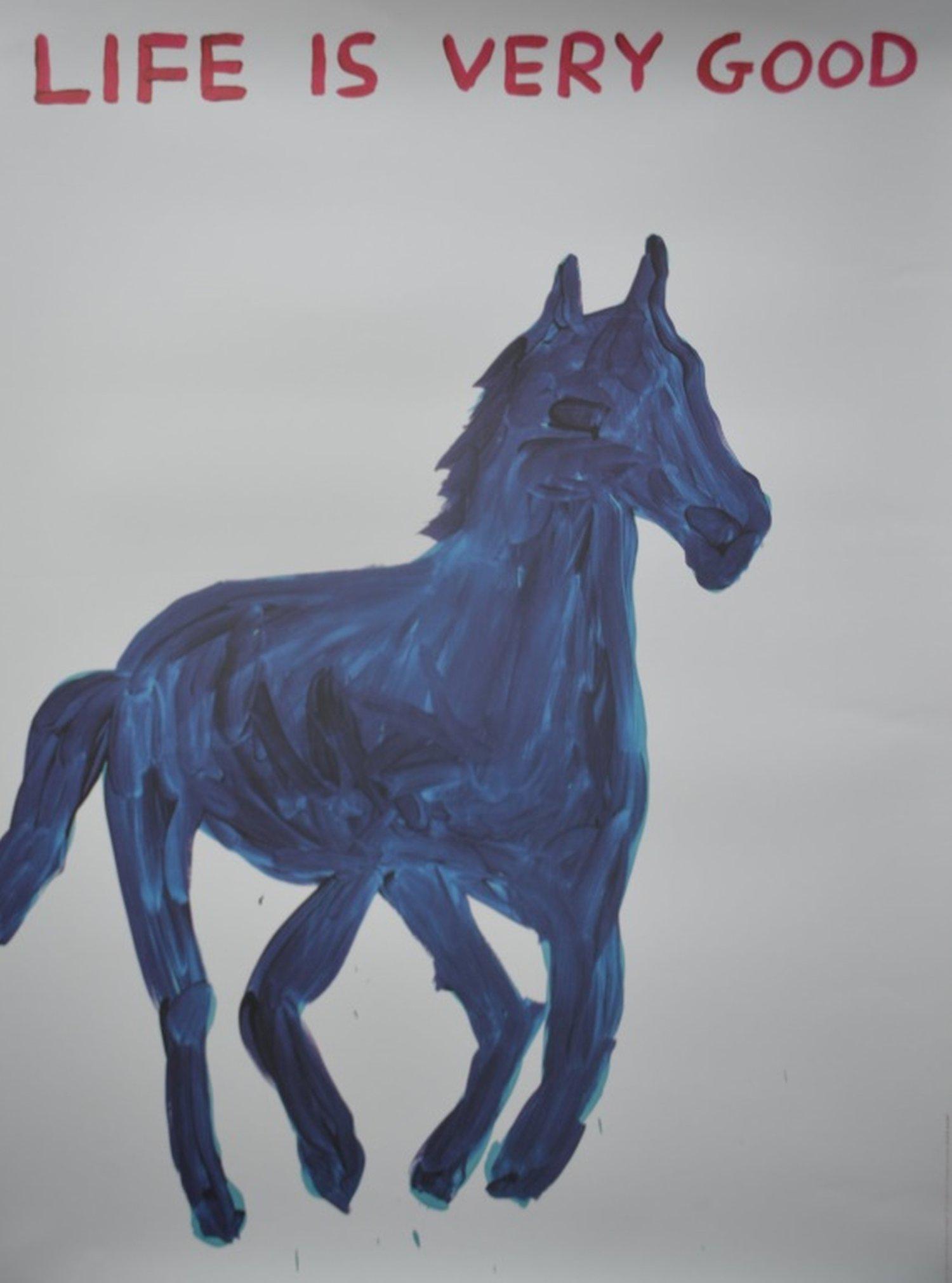 David Shrigley "Life is Very Good" Lithograph: Life is Very Good? (from a painting in 2016) Year, 2021. Size, 80 x 60 cm. 23 1/2 x 31 1/4 inches. This is not the poster but an excellent lithograph Printed on 200g Munken Lynx paper. Printed by Nara