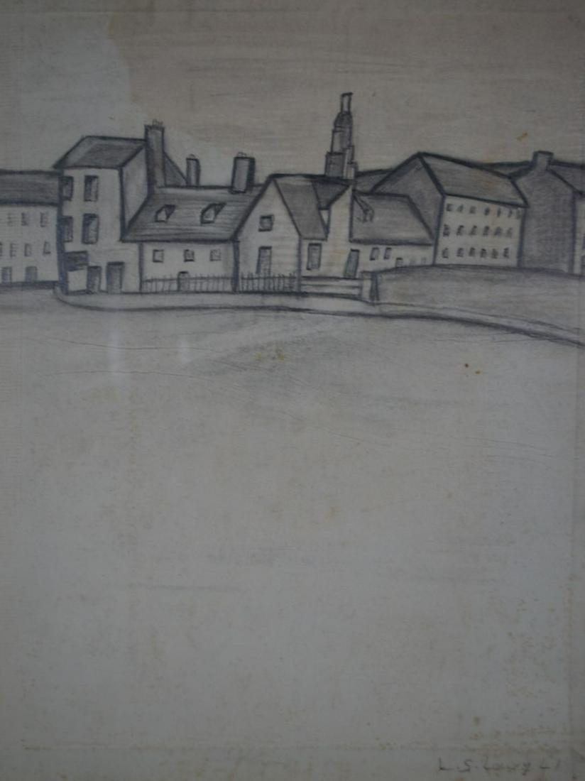 Attributed to Laurence Stephen Lowry Original: We are delighted to offer you this fantastic original in the manner of and attributed to Laurence Stephen Lowry. Lowry is known for Naive genre, figure, street and industrial scene painting. Village s